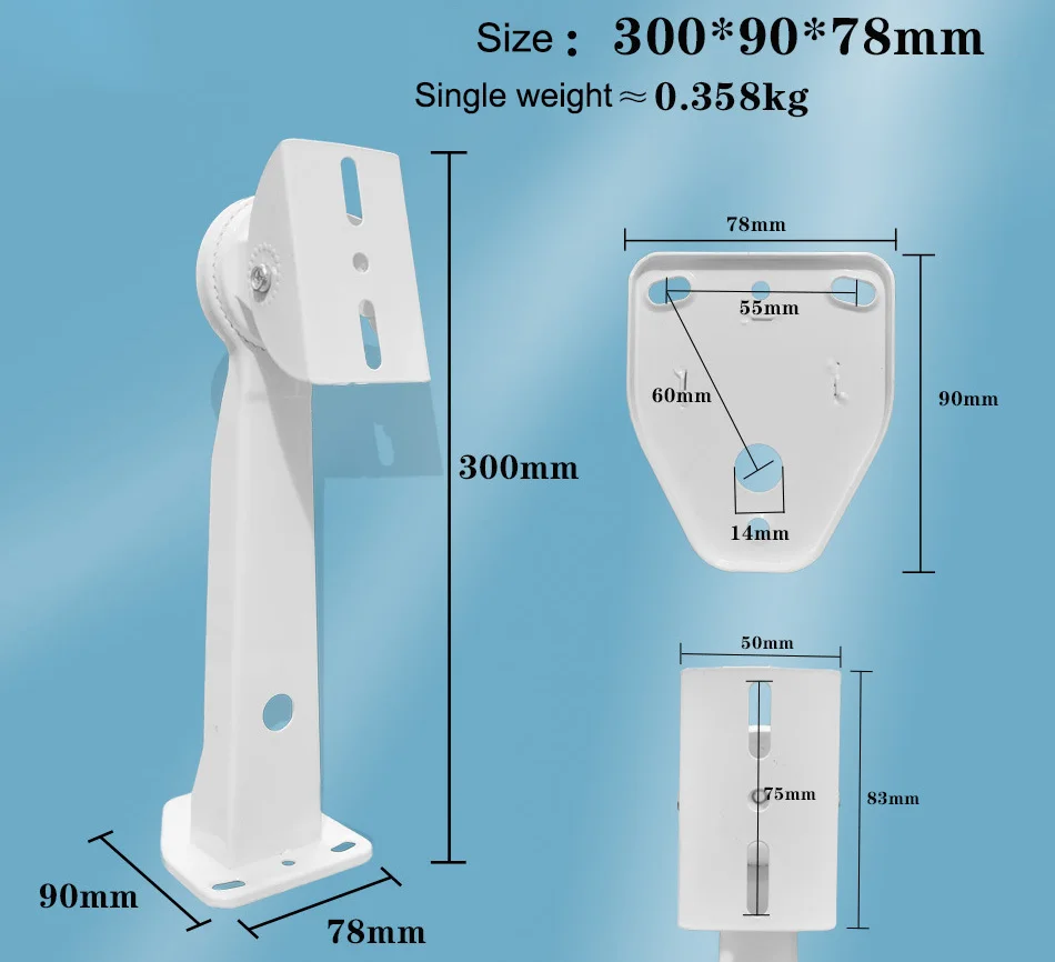 Saikiot Universal Wall Mounting Adjustable Bullet Camera Bracket