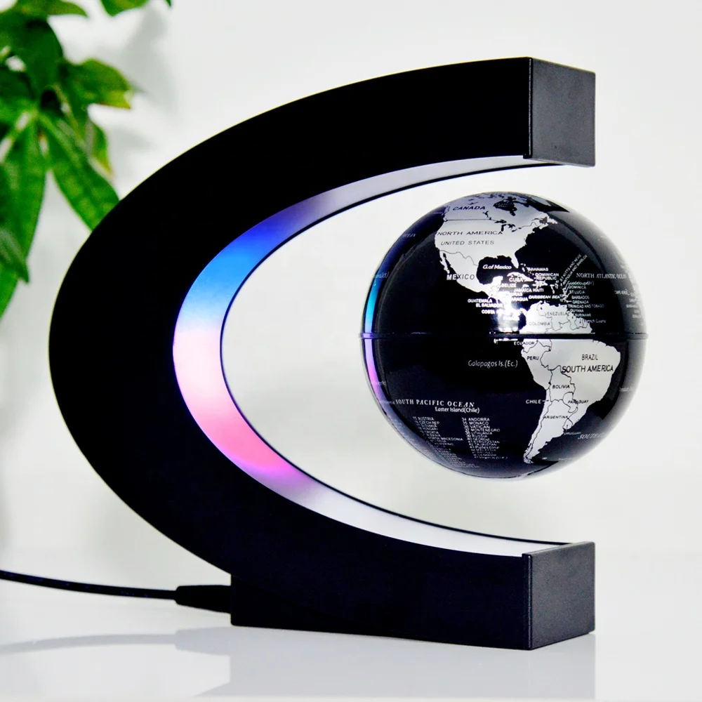 C Shape Levitating Globe Magnetic Floating World Globe - Buy Led ...