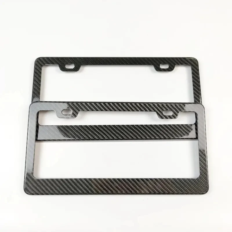 31*16cm License Plate Frame Custom Logo Us Premium Carbon Fiber License Plate Frame