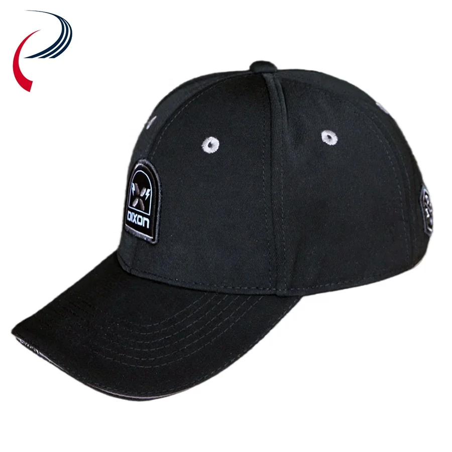 Whole Sale High Quality Adults 6 Panel Logo Customized 3d Embroidery Black Baseball Hat Buy