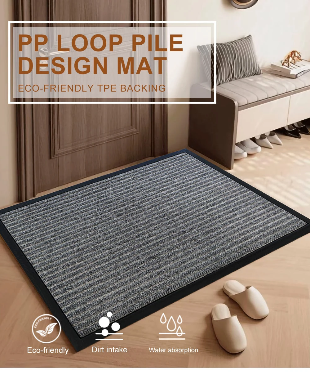 Custom Outdoor Industrial Doormat Rubber Mats Flooring Wholesale Plain Ribs Door Mats(图2)