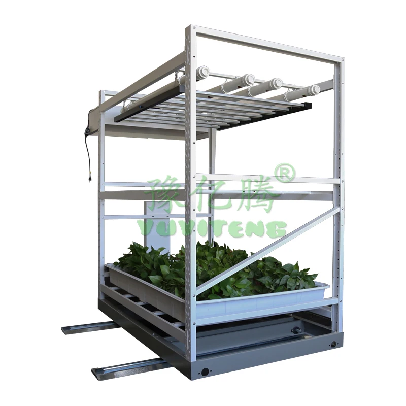 Greenhouse agricultural mobile heavy duty racking vertical hydroponic grow system