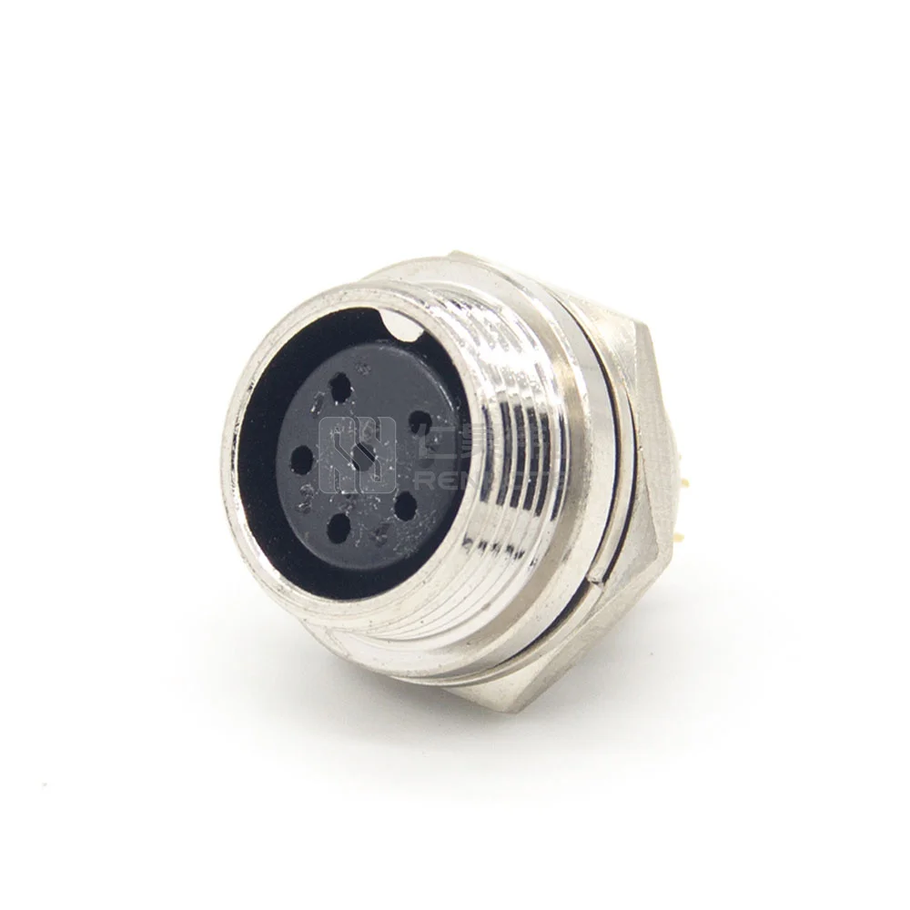 VISSQH 20 Pcs Connecteur Aviation GX16 6 Broches Mâle Femelle 5A - Métal Avec Capuchon