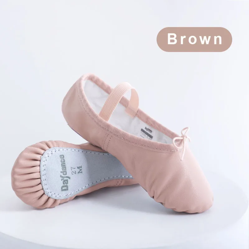 Балетки из натуральной кожи, танцевальные Тапочки из овчины