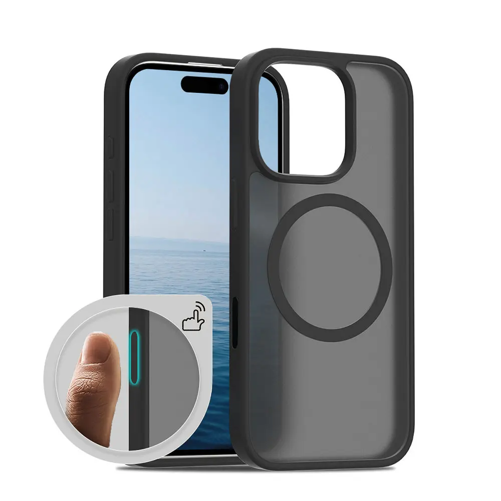 Skin-Feel Magnetic Mobile Phone Case With Smart Camera Button Suction Protective Cover For Iphone16 Plus Pro Max