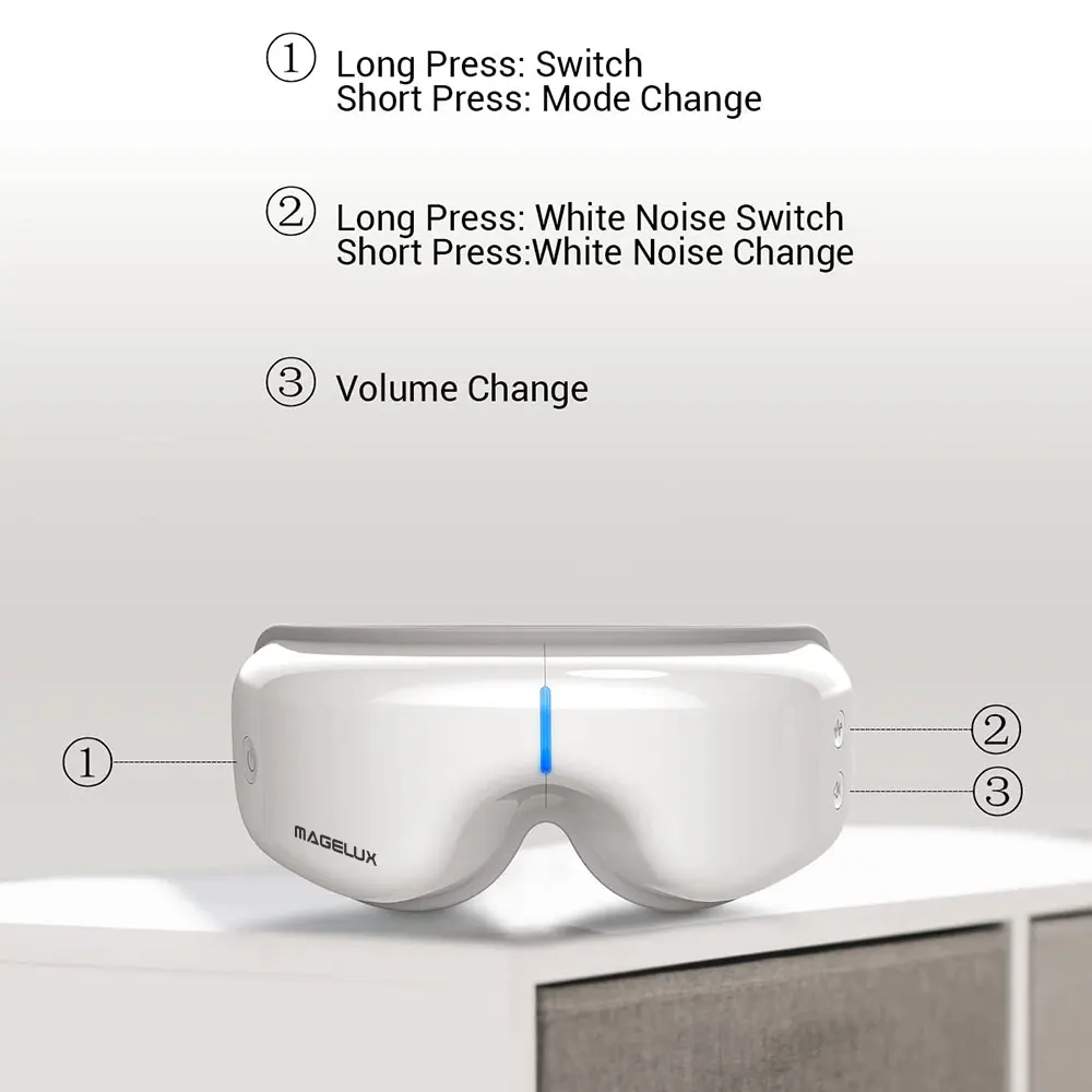 Instrument Hot and Cold Bluetooth Smart Vibration Eye Massage Apparatus Electric Heat Compression Equipment Eye Massager