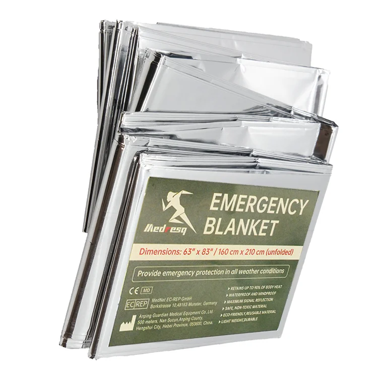 Medresq Factory Direct Sale Reflective Insulation Emergency Blankets Folding Thermal Blanket Hypothermia Blanket