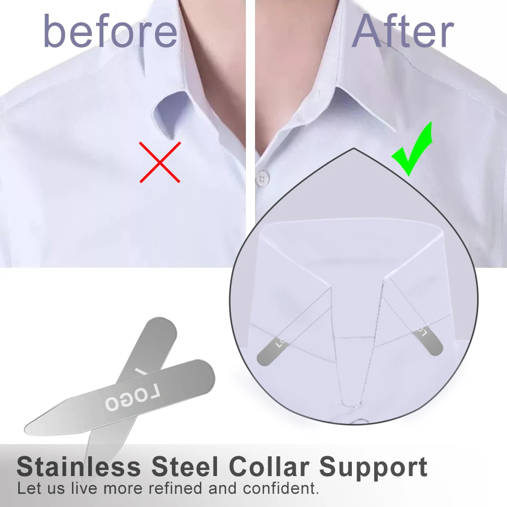Hot Sale 3pairs Collar Support 3 Size(2.0/2.5/2.75") Stainless Steel