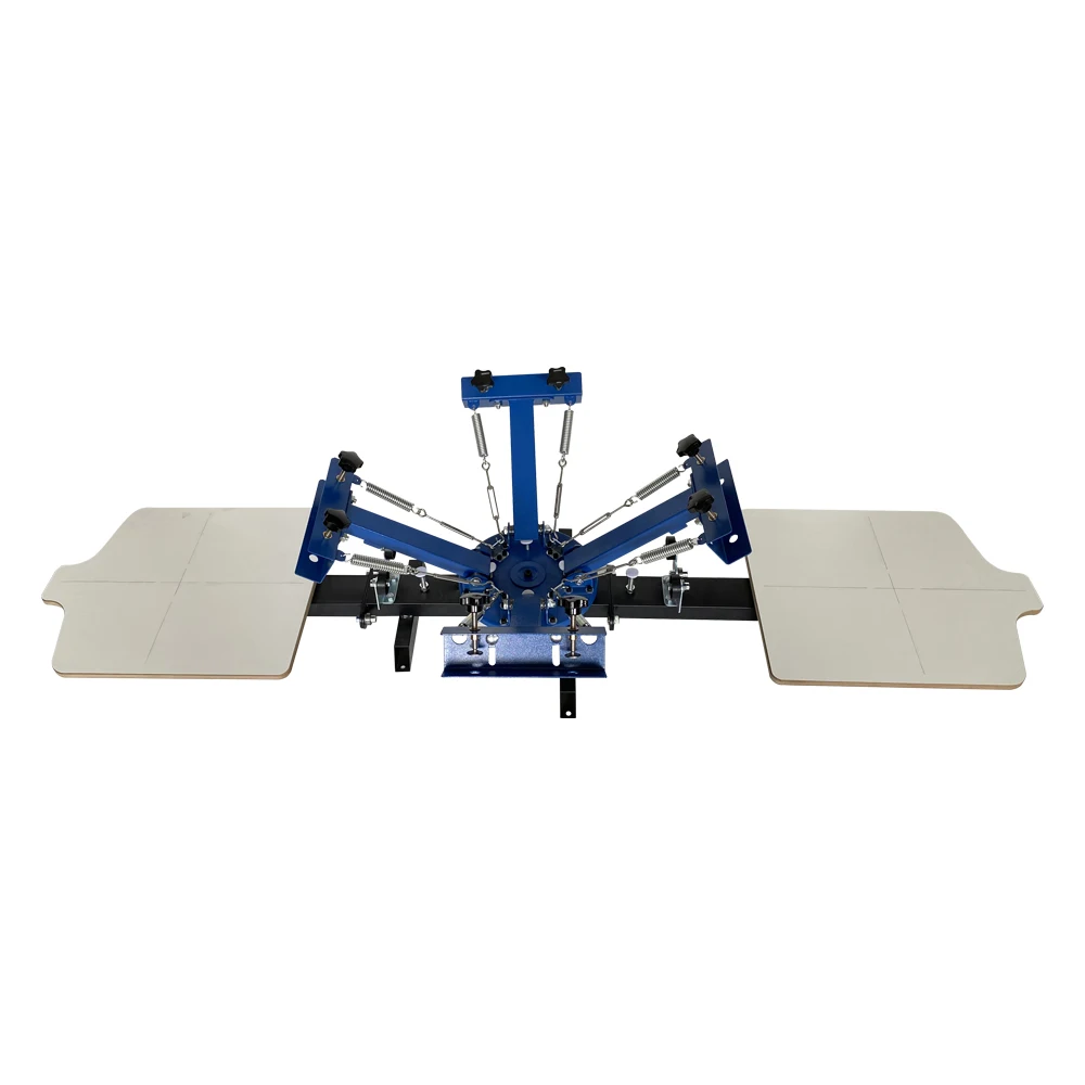 Very Simple 4 Color 4 Station Manual Silk Screen Printing Machine