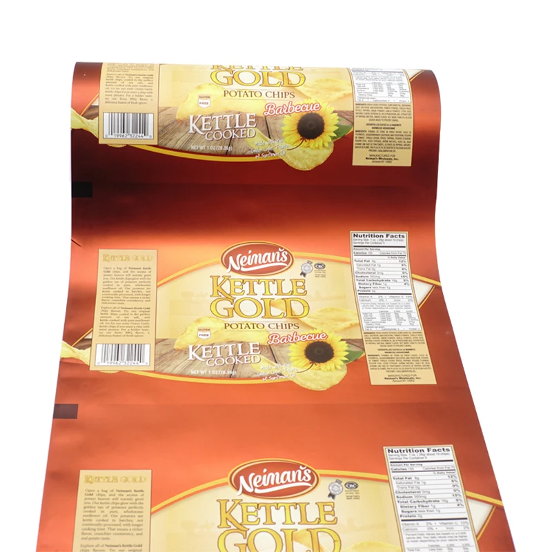 لفافة فيلم بلاستيكي مغلف من بوليبروبيلين المُغشّى (BOPP) / بولي إيثيلين كلوريد الفينيل المُعدني (VMCPP) لتعبئة الأغذية