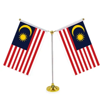 Customized Malaysia High Quality  Double sided  14*21cm Table Flag