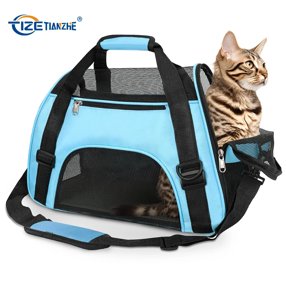 Pets' Travel Bag Durable Cat Bag Foldable Pet Cages Cat Carrier For