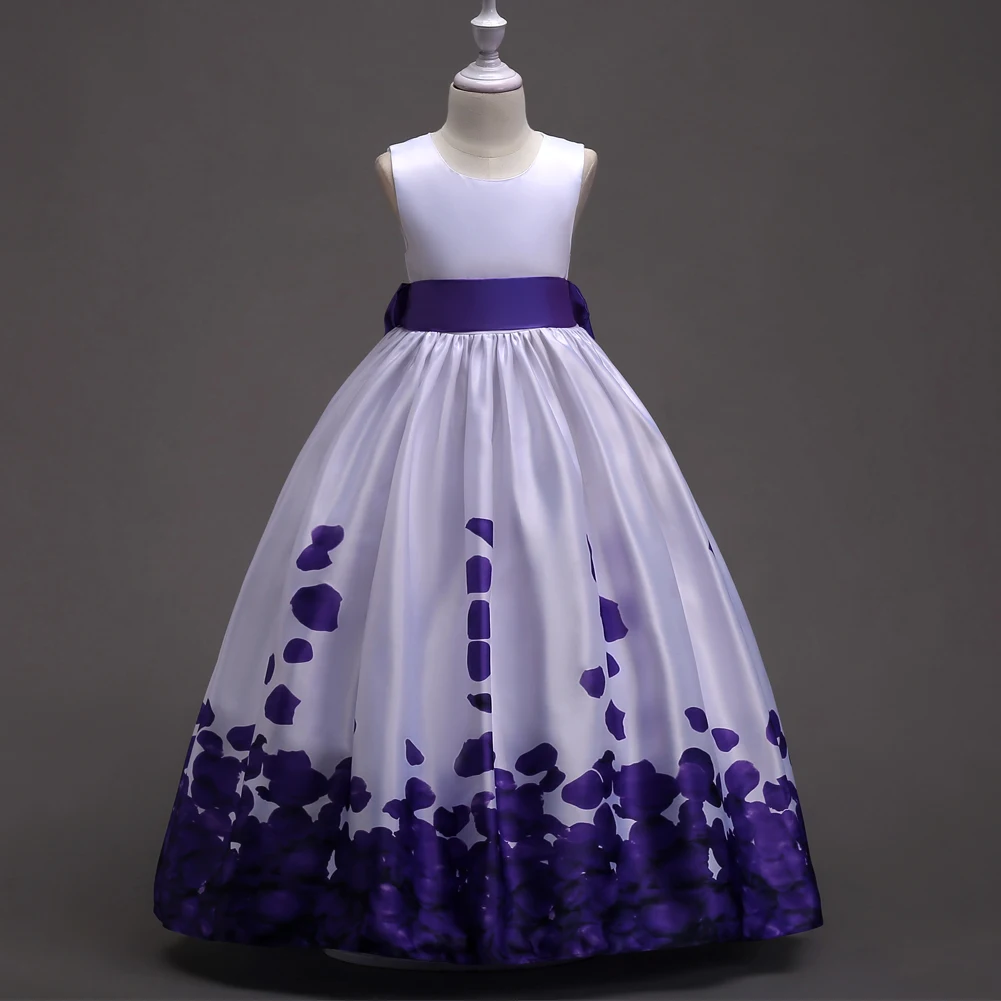 Высокое качество, Прямая поставка, платье принцессы для девочек детское платье маленькая юбка-американка на свадьбу От 2 до 13 лет платья для девочек, держащих букет невесты