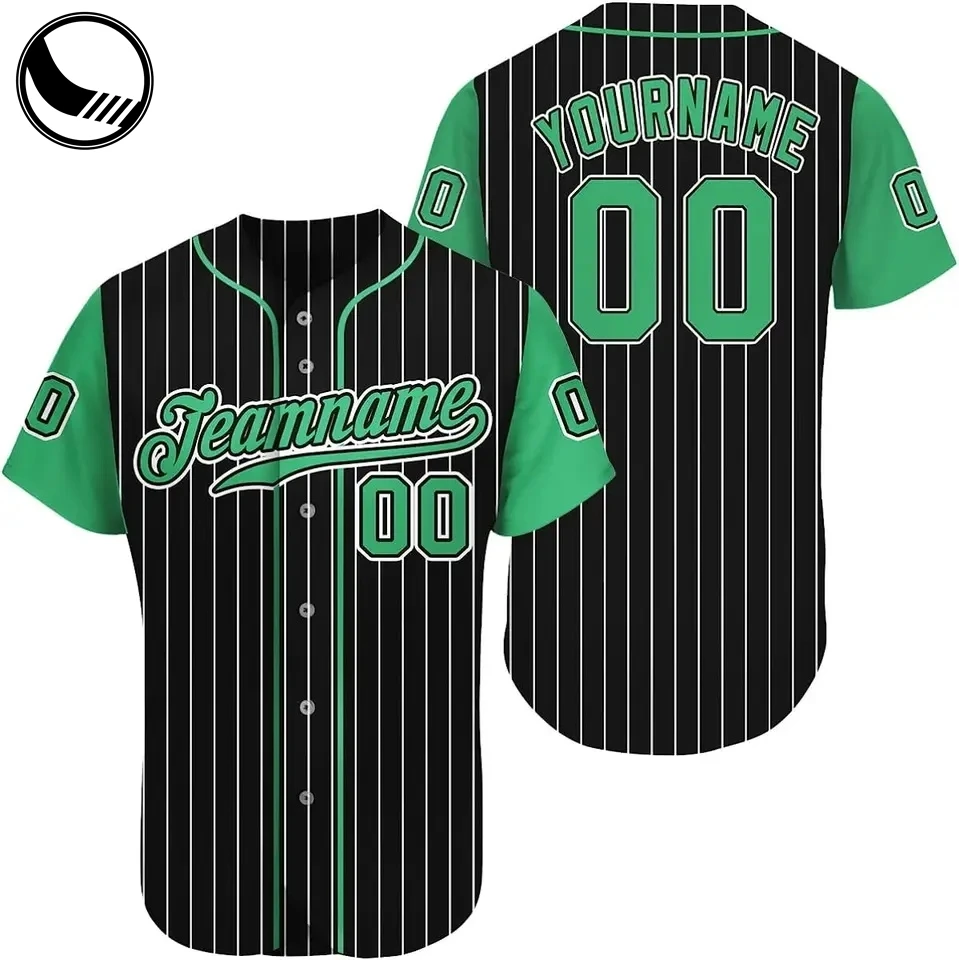 Stylish Pinstripe Woman Plain Baseball Tee Jersey Wholesale