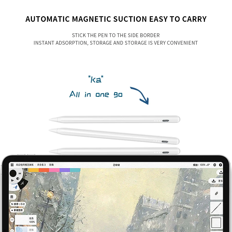 Stylus Active Stylus Palm Repulsion POM Silicone Tip Metal Material Source Factory