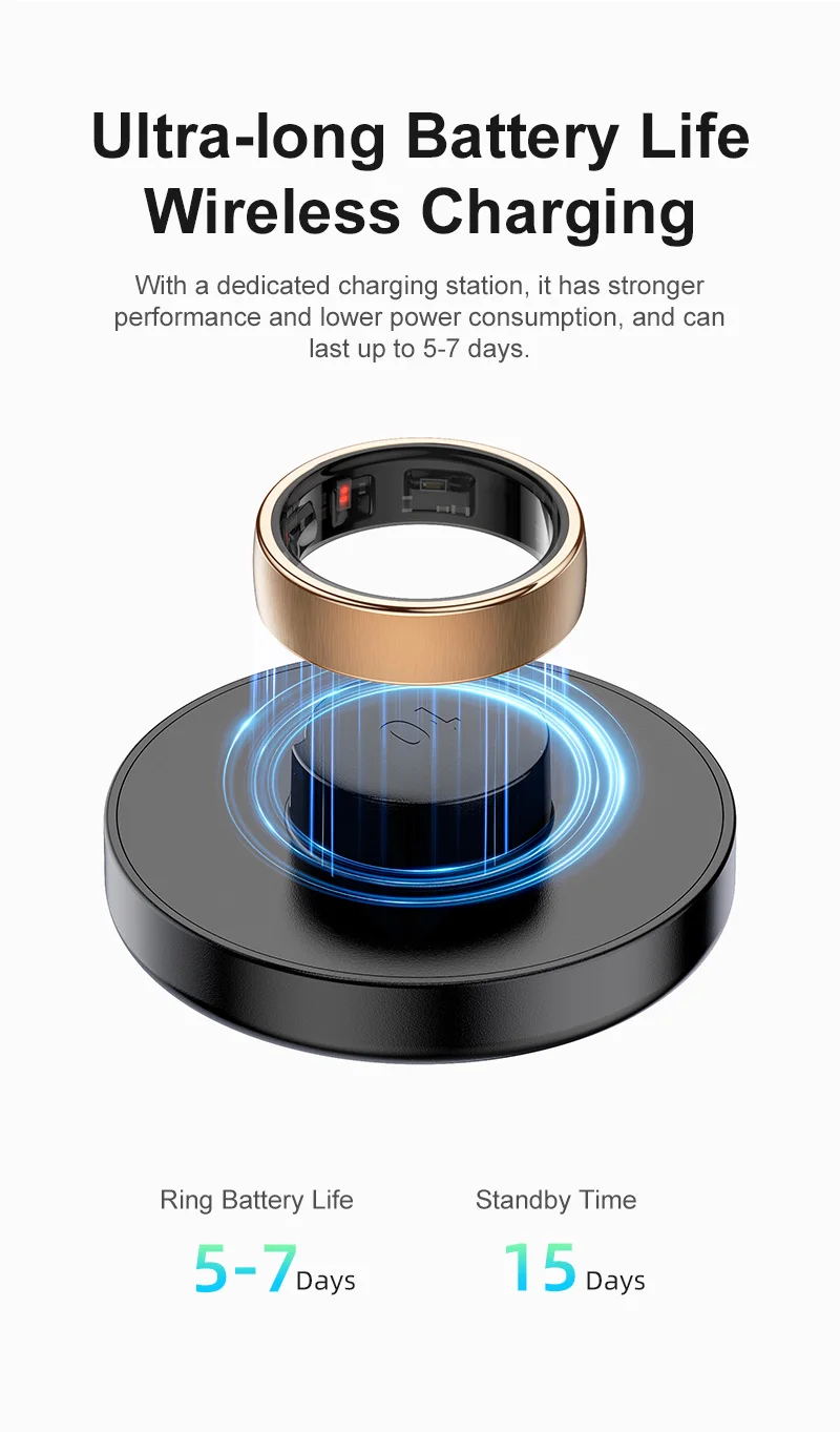 Chinese factory supplier supply R10 Smart Ring 50m Waterproof Health Monitoring Blood Oxygen Women Men Fitness Tracker Smart Rings Wireless Charging 2025 - Buy R10 Smart Ring health Smart Rings fitness Tracker Smart Rings