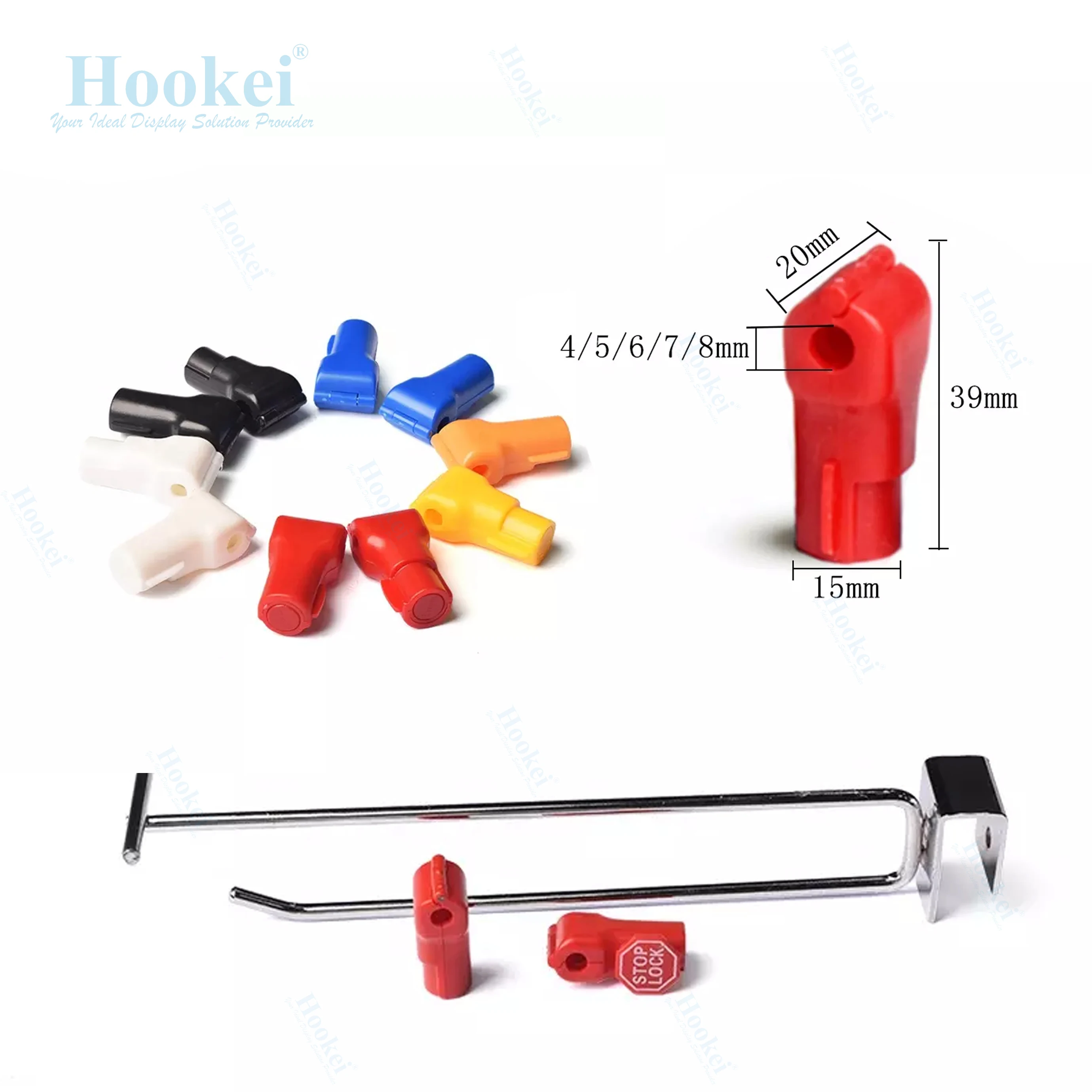 Free Sample Supermarket Security Pegboard Hook Lock Magnetic