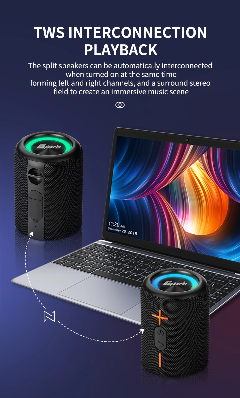 2 in 1 Separable BT5.3 Speaker for TV with Subwoofer 360 Stereo Surround Wireless Music Box TF Card Home Theater TWS Speaker