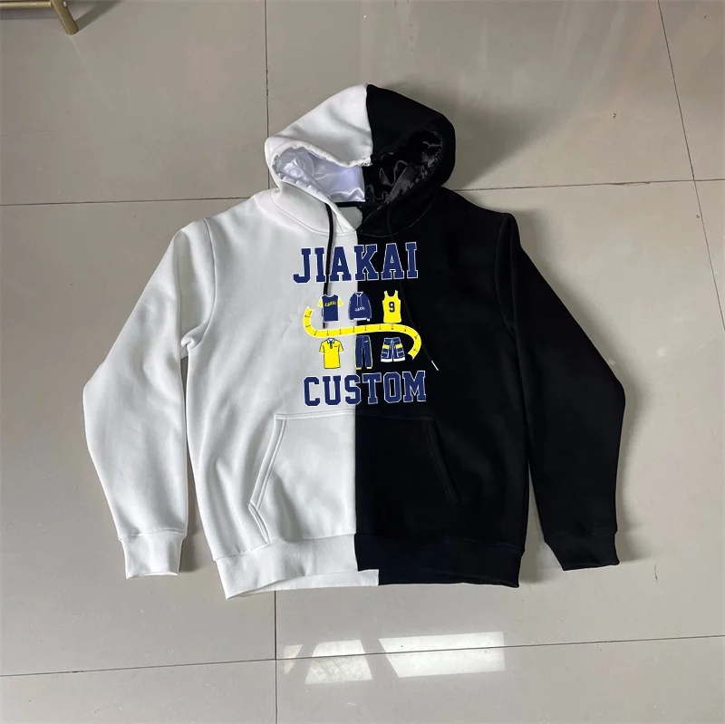 Custom Color Combination Cotton Pullover Fleece Oversized Hoodie