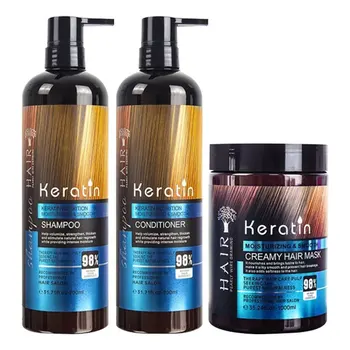 Sell hot Low price In Stock wholesale Keratin Argan oil Hair Shampoo wish Conditioner and mask