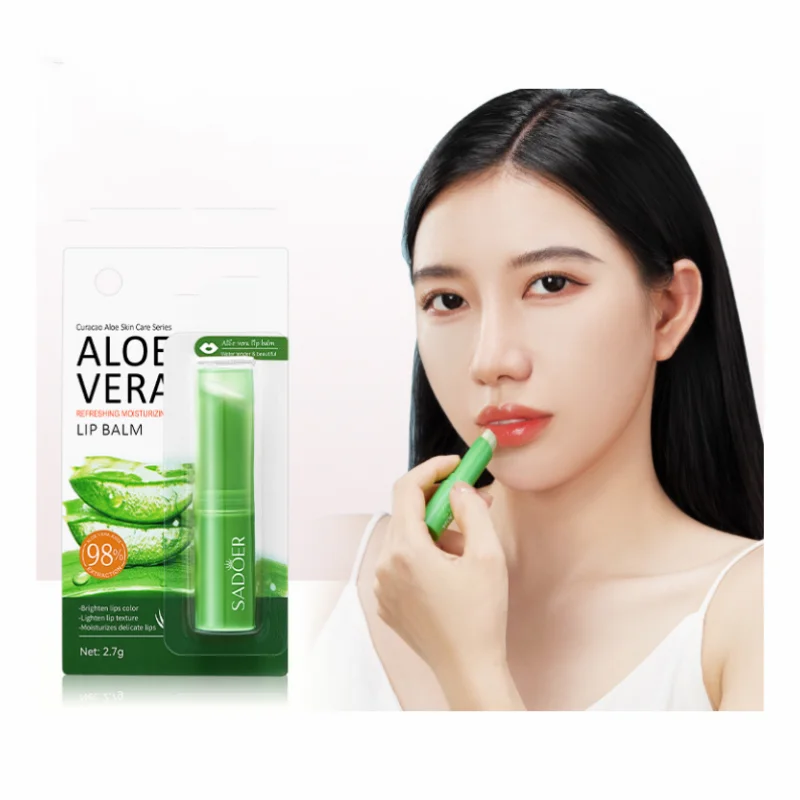 100% Natural Organic ALOE VERA Soothing Gel Moisturizing Lip Balm