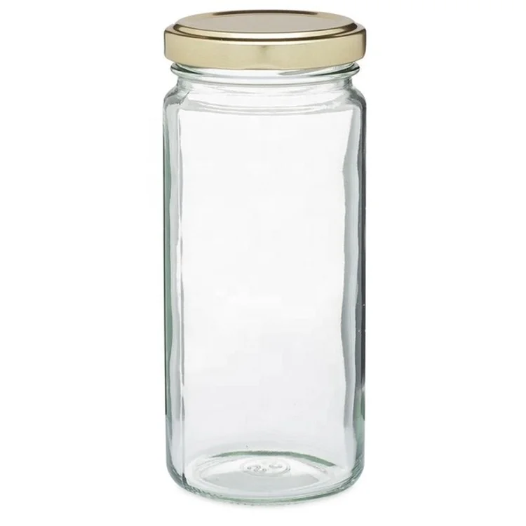 Wide Mouth 75ml 250ml 480ml Canning Glass Paragon Jar with Metal Twist Off  Lid for Beverage