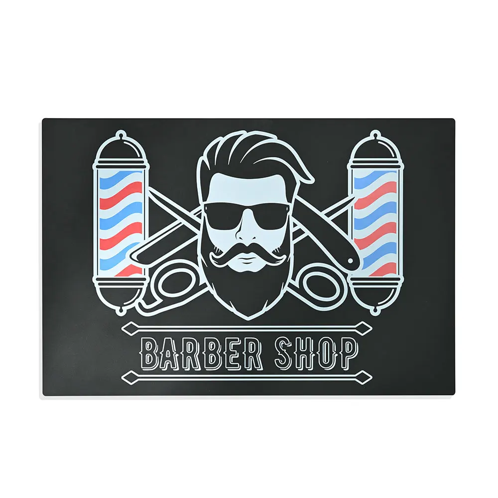 Custom Reusable Durable PVC Barber Mats for Multi-Purpose Hair Styling Tools and Clippers