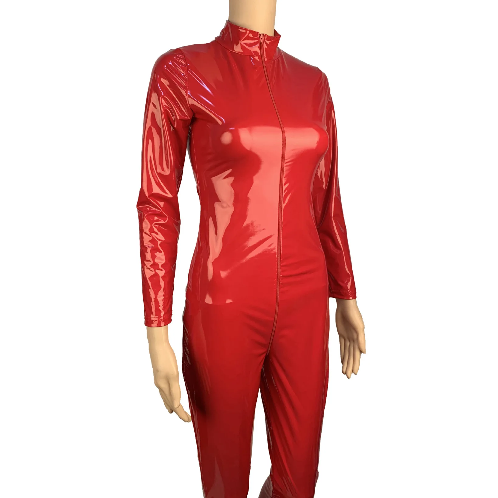 red latex dress devil costume Halloween Devil Woman Red Latex Costume Stock Photo 2689398747