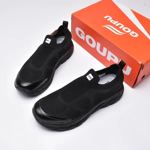 Men's Summer Mesh Round Toe Walking Shoes Non-Slip Wear-Resistant Lightweight Slip-On Foreign Trade Overstock China