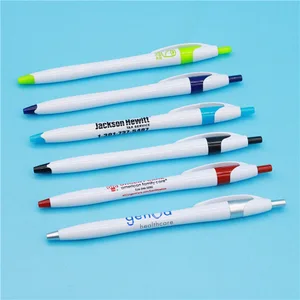 High Quality Multi Color Plastic Ball Pen with Custom Logo Stationary Office Supplies Promotion Plastic Click Ballpoint Pen
