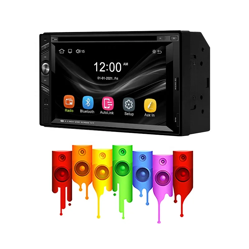 High Quality Linux System Car DVD CD VCD Player Auto Radio FM AM RDS Receiver with BT Capacitance IPS Touch Scree