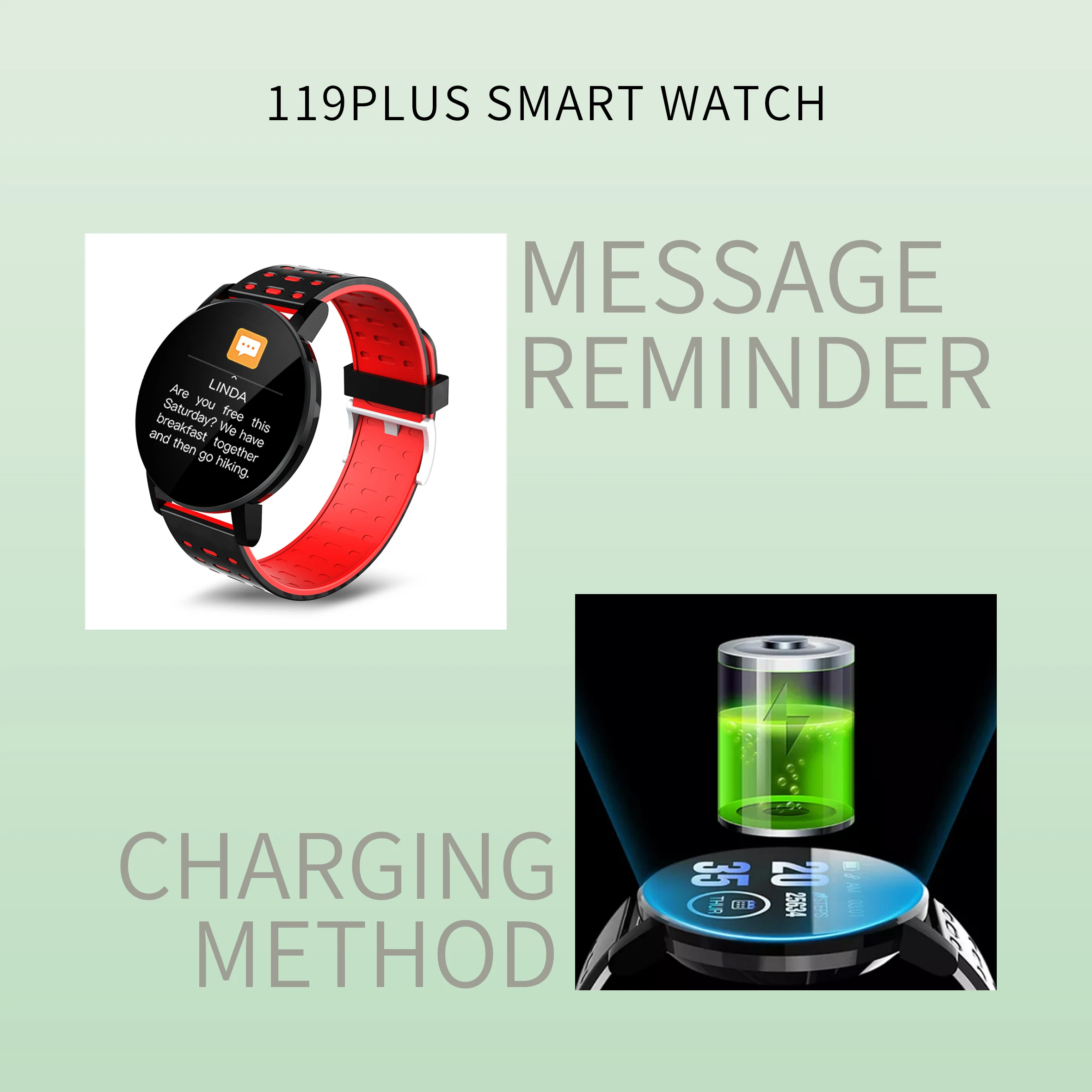 Smartwatch Smart Bracelet 119 Plus CaracterÃsticas Reloj
