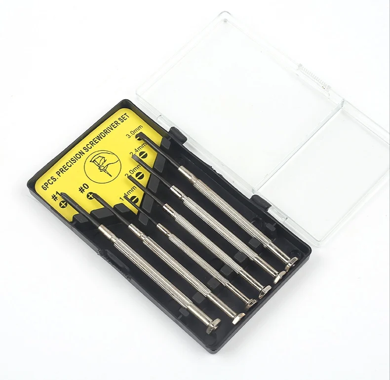 6 Different Screwdrivers and Size Flathead 6Pcs Mini Screwdriver Set ...