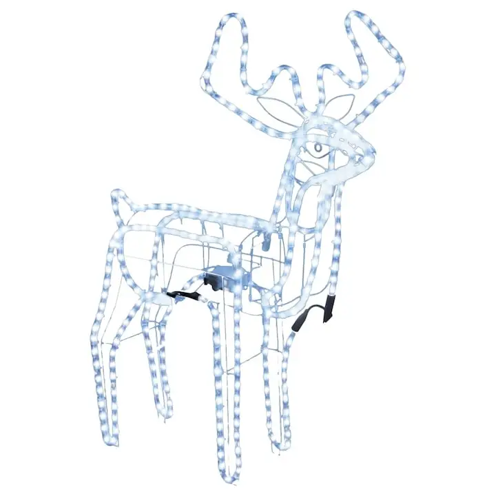 TSINYE Hot Sale Christmas Decorations Sculpture Outdoor Decorative 3D Shaking Head Led Deer Light Christmas Deer LED Rope Lights