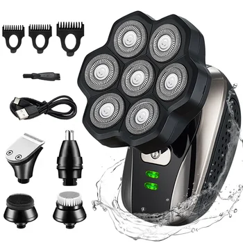 Electric Shaver 5 in 1 Suit Professional nose ear hair trimmer Floating shaver Face Body Rechargeable shaver Razor