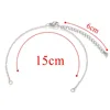 Pulsera de acero color plata de 1.5mm - 15+6 cm