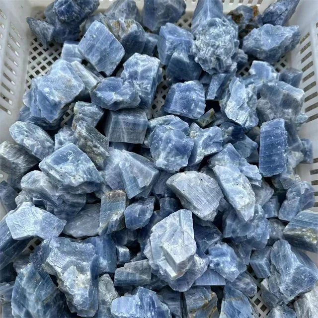 thumbnail image 2 of Blue Calcite Rough Stones - 1 Lb Lot, Natural Tumbler Rocks 2 of 4