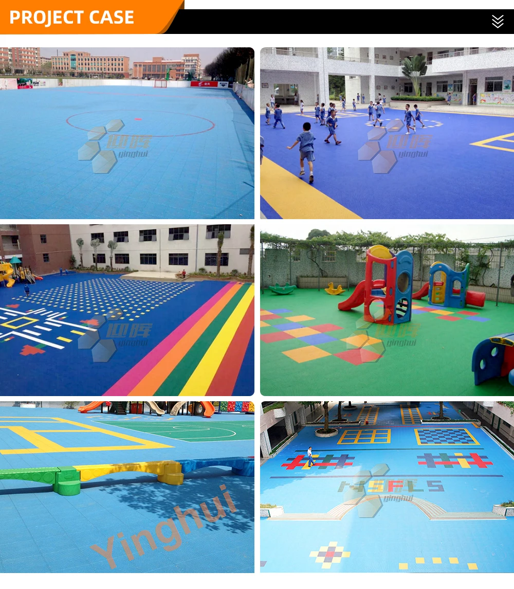 Modular Suspension Outdoor Basketball Courts Plastic Flooring Mini Football Futsal Court Sports Flooring Tiles Pickleball
