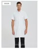 Mens white coat short sleeve-high end