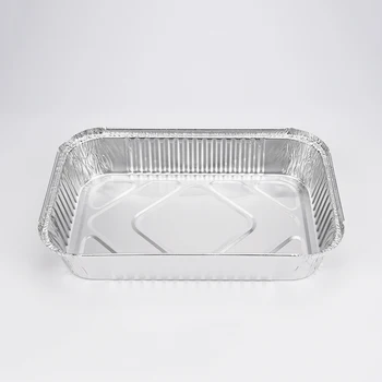 Laixin Wholesale Restaurant Disposable Takeaway Food Baking Pan Tray Plate Box Aluminum Foil Containers With Lid