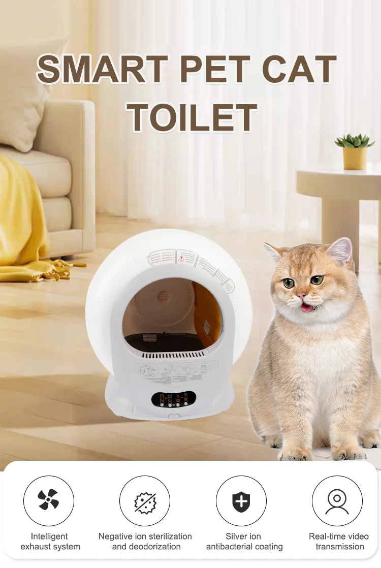 Sifting Litter Box With High Sides Auto Selfcleaning Large Smart