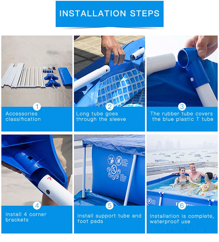 INTEX Outdoor Rectangle Swimming Pools - Portable & Durable