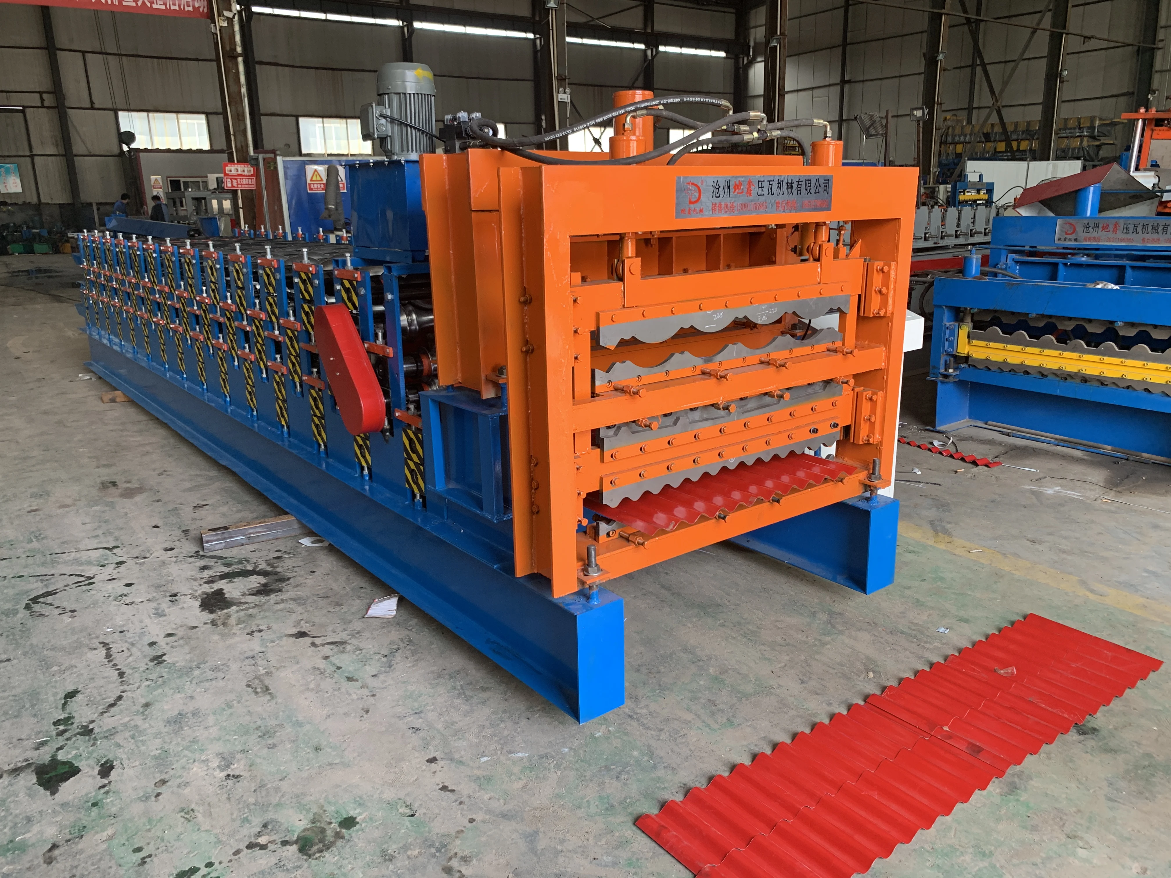 High Quality Full Automatic Roll Forming Corrugated Glazed Tile Three Layer Roofing Sheet Making Machine