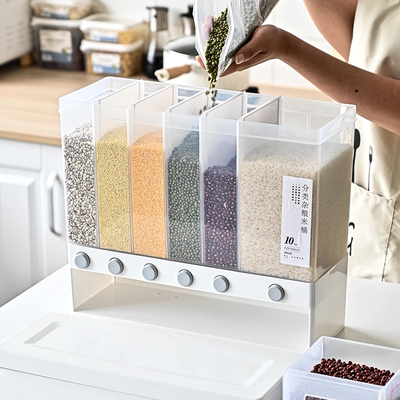 kitchen multipurpose sealed grain rice dispenser