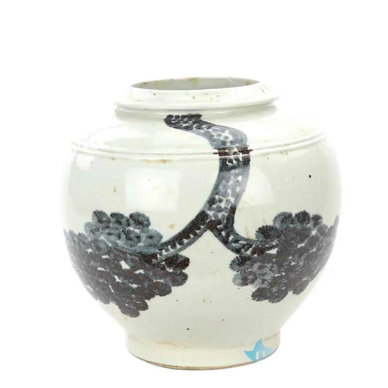 Rzpi22-b仿古手绘蓝白色树木图案陶瓷花瓶- Buy 蓝色和白色陶瓷花瓶