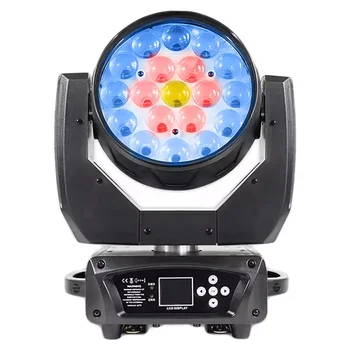 Guangzhou Stage Light LED 19x15W RGBW 4 in 1 Moving Moving Zoom Beam Wash Light Disco DJ Bar Party Wedding