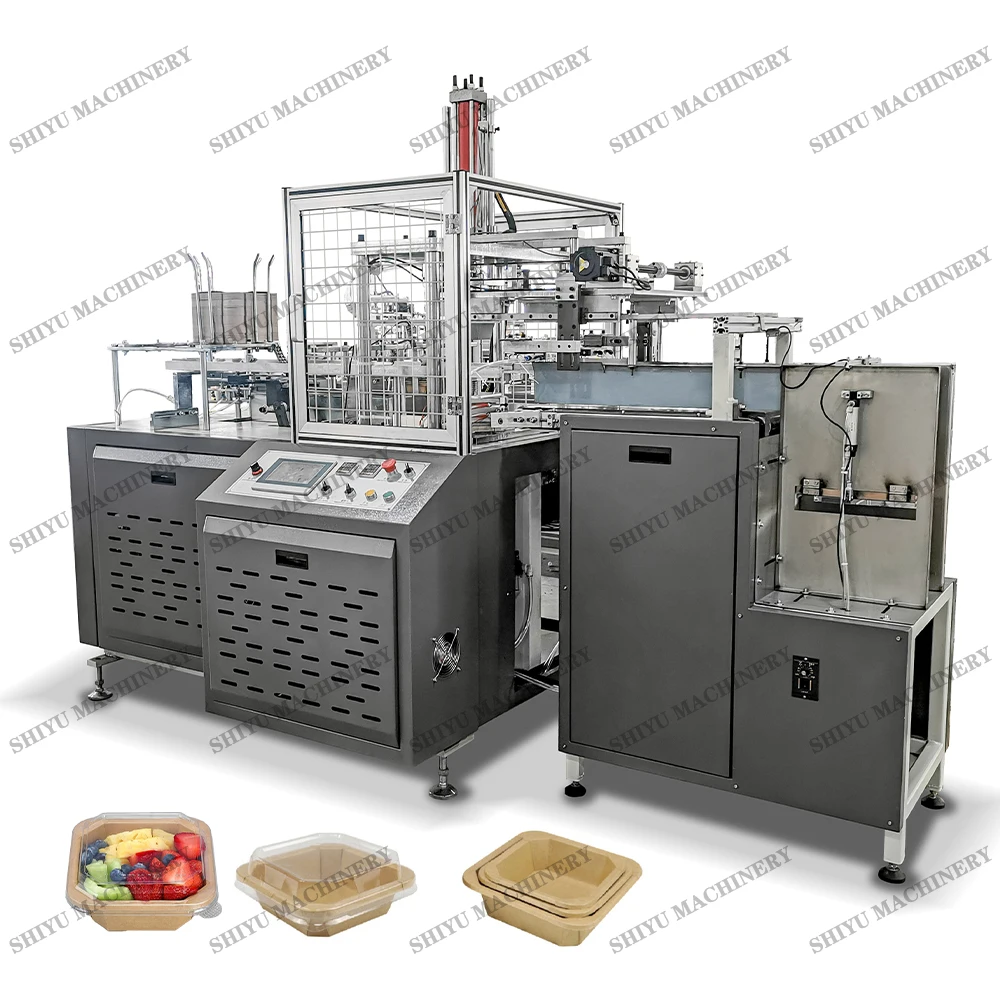 Fully Automatic Take Away Food Paper Box Forming Machine Fruit ...