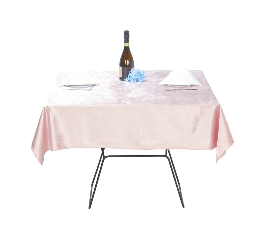 Wholesale High Quality Premium Velvet Square Tablecloth for Wedding Decoration Tablecloth Cover