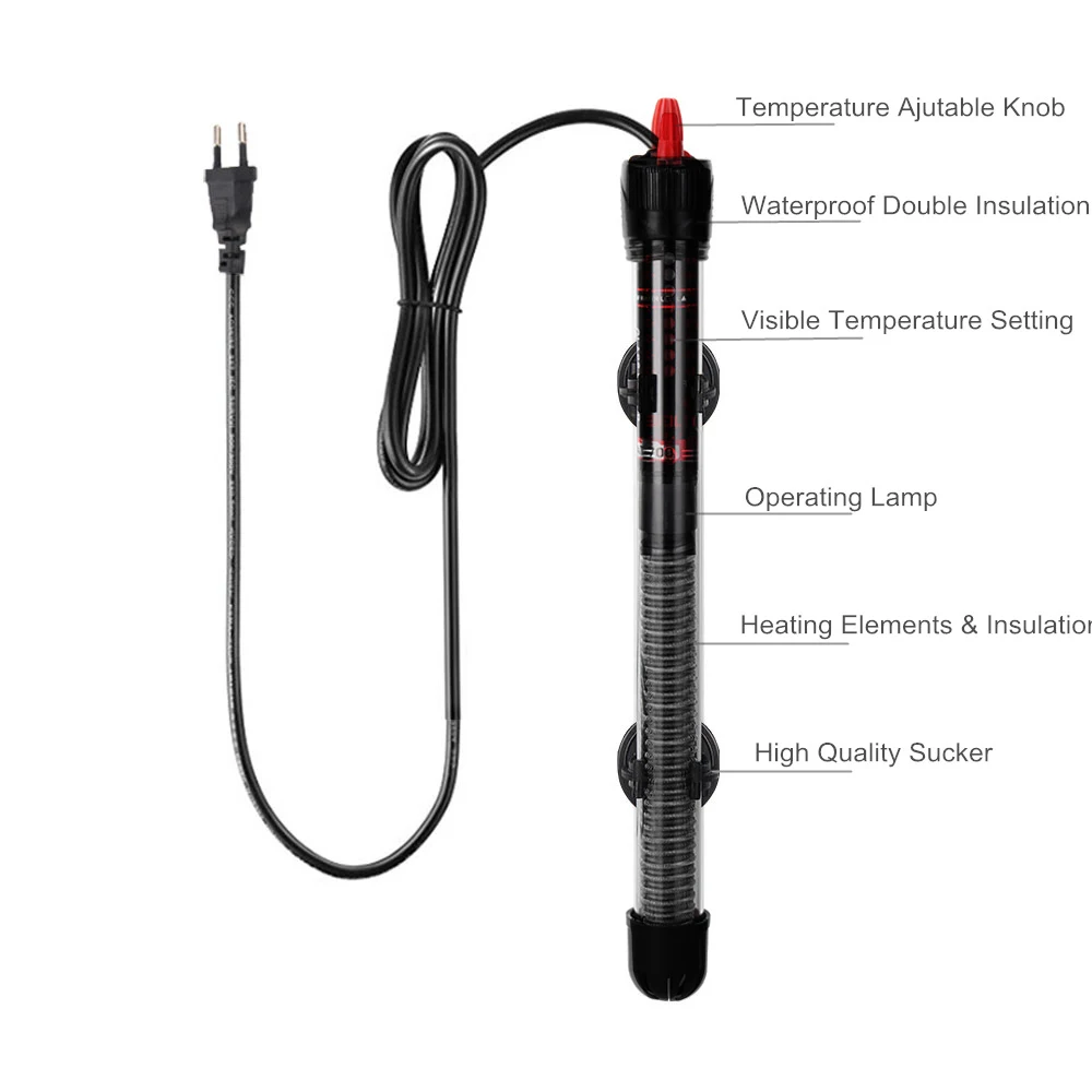 110v-220v Adjustable Temperature Thermostat Heater Rod Aquarium Heater ...