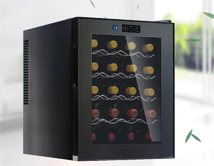8 Bottle Wine Cooler Refrigerator – Freestanding, Glass Door, Digital Temp Control (46-64°F), 23L Capacity